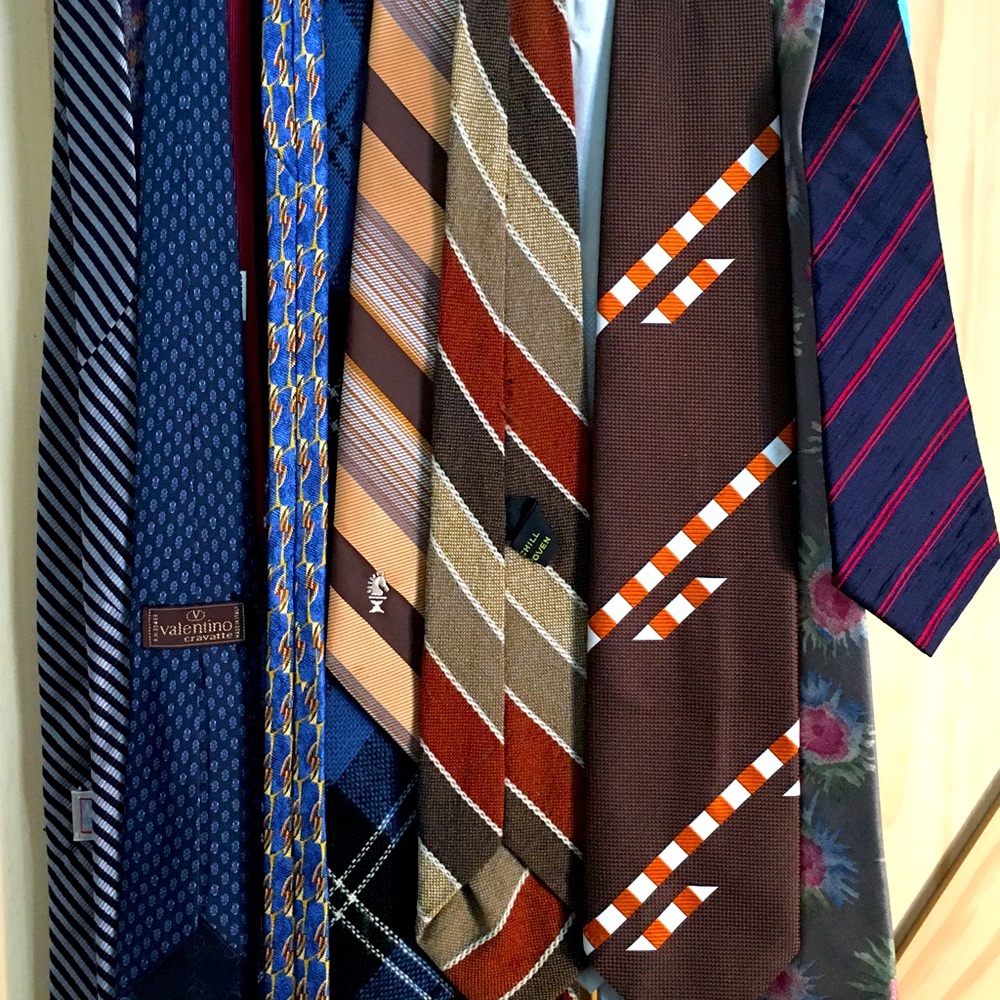 14 Vintage Ties- Silk, Handmade